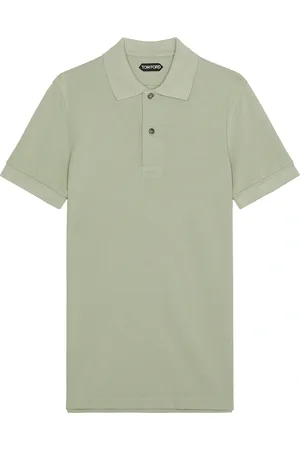 Tom Ford Tennis Piquet Short Sleeve Polo in - Green. Size 46 (also in 48, 50, 52).