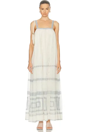 BODE Tile Stitch Dress in - Cream. Size M (also in ).