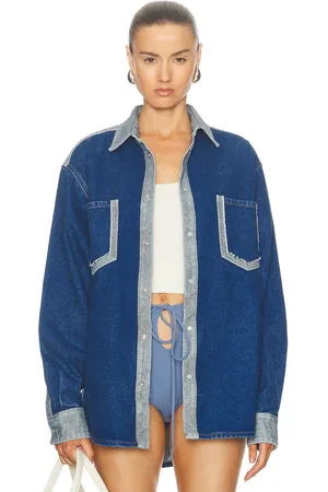 Marni Oversized Denim Shirt in - Blue. Size 38 (also in 44).