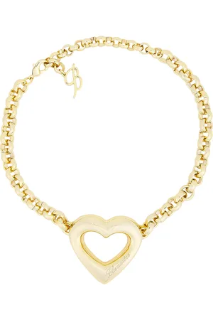 BLUMARINE Heart Choker Necklace in - Metallic . Size all.