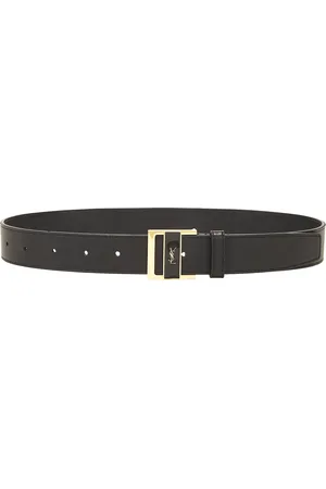 Saint Laurent Boucle Gio Belt in - Black. Size 65 (also in 70, 75, 80, 85, 90).