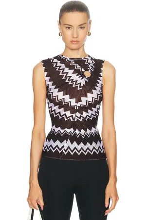 Missoni Zig Zag Sleeveless Top in - Brown. Size 42 (also in ).