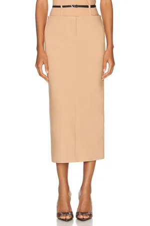 The Attico Midi Skirt in - Neutral. Size 40 (also in 36, 42, 44).