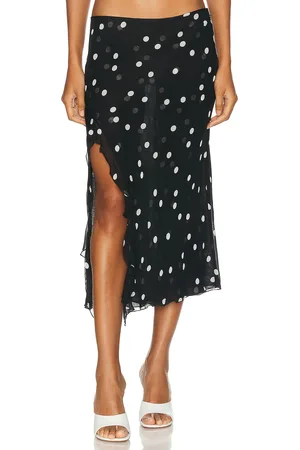 PRISCAVera Ruffled High Slit Skirt in - . Size M (also in S).