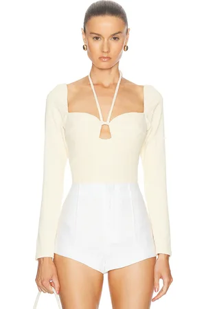 JOHANNA ORTIZ Prayer Rocks Bodysuit in - Cream. Size L (also in ).