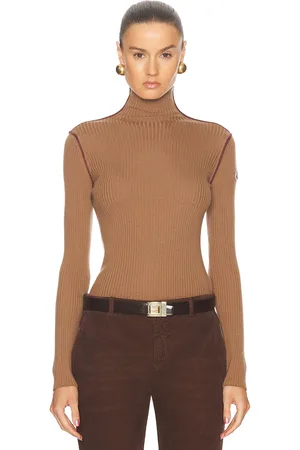 Moncler Turtleneck Top in - Tan. Size L (also in ).
