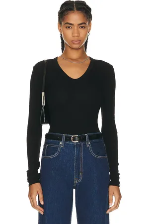 ENZA COSTA Rib Bold Long Sleeve Top in - . Size XS (also in ).