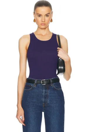 SABLYN Jameela Racerback Tank Top in - Navy. Size M (also in S, XS).