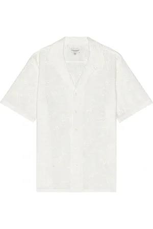 CLUB MONACO Short Sleeve Eyelet Shirt in - . Size L (also in M, S).
