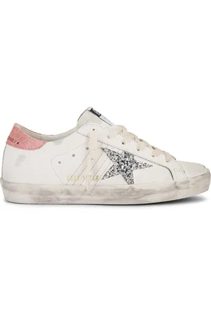 Golden Goose Super Star Sneaker in White Silver & Pink - White. Size 35 (also in 36, 40, 41).