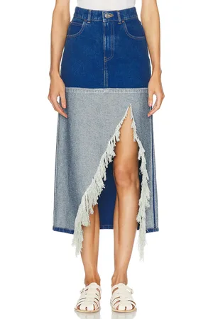 Marni Midi Skirt With Side Slit in - Denim-Dark. Size 44 (also in ).