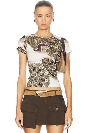 Miaou Mini Tee in - Brown. Size S (also in XS, XXS).