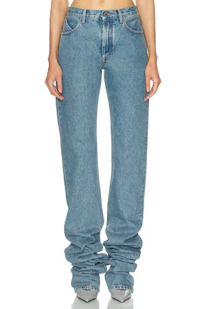 The Attico Long Straight Leg in - Denim-Light. Size 27 (also in 28).
