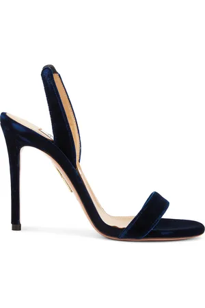 Aquazzura So Nude 105 Sandal in - Blue. Size 36 (also in 39, 41).