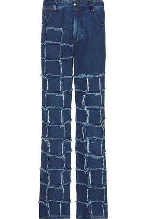Andersson Bell New Patchwork Wide Leg Jeans in - Denim-Medium. Size 30 (also in 34, 36).