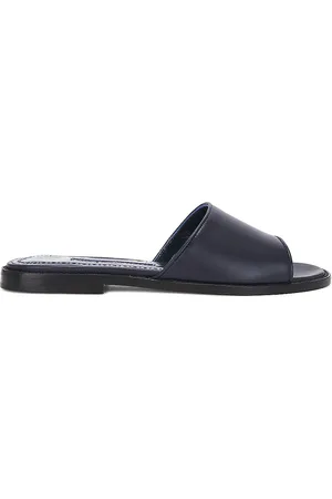 Manolo Blahnik Safinanu Nappa Sandal in - Blue. Size 37 (also in 36, 38).