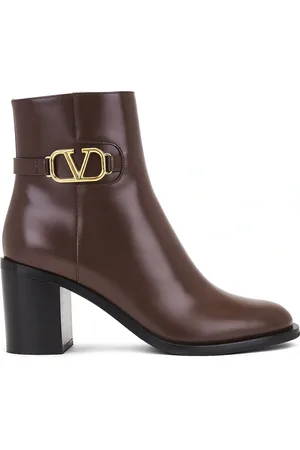VALENTINO GARAVANI V Logo Signature Bootie in - Brown. Size 36 (also in 36.5, 37, 38, 38.5, 39.5, 40, 41).
