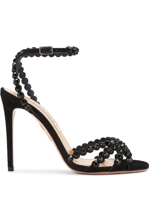 Aquazzura Tequila 105 Sandal in - Black. Size 36.5 (also in 41).