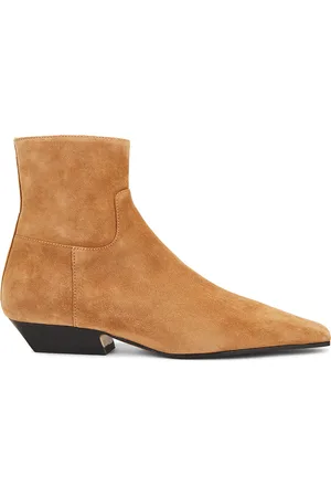 Khaite Marfa Flat Ankle Boot in - Tan. Size 39 (also in 39.5, 40).