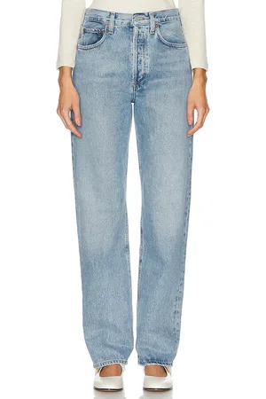 AGOLDE Kelly High Rise Relaxed Straight in - Denim-Light. Size 23 (also in 24, 25, 26, 27, 28, 29, 30, 31, 33).