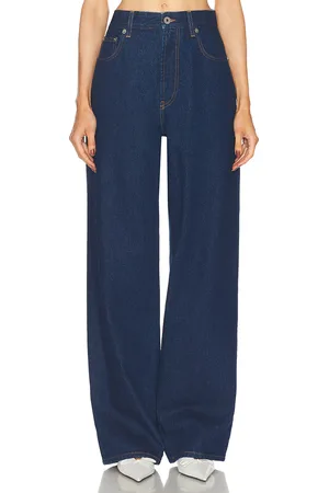 Jean Paul Gaultier Body Mariniere Denim Printed Straight Leg in Indigo Light Blue & Black - Denim-Dark. Size 29 (also in 30).