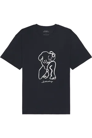 Saturdays NYC Philippine Relaxed Fit Short Sleeve Tee in - Navy. Size M (also in ).