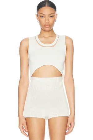 AISLING CAMPS Cropped Tank Top in - . Size L (also in XS).