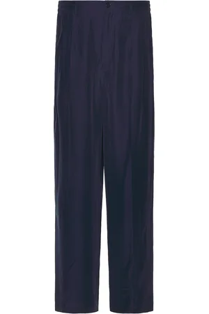 Simkhai Clyde Cinch Waist Pleated Trouser in - Blue. Size XL/1X (also in ).
