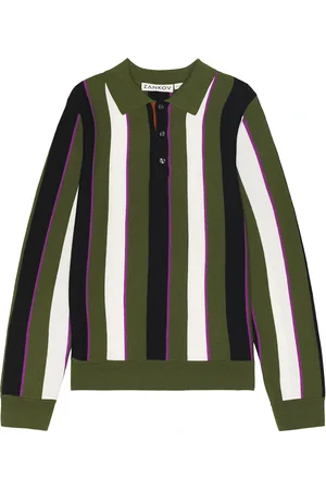 ZANKOV Artem Merino Polo in - Olive. Size L/XL (also in S/M).