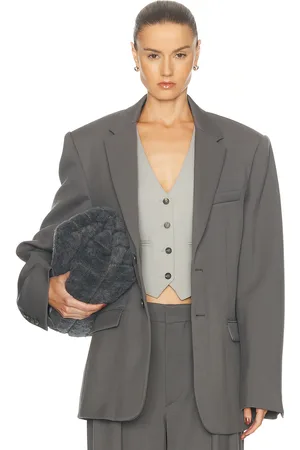 WARDROBE.NYC Oversize Single Breasted Blazer in - Grey. Size L (also in ).