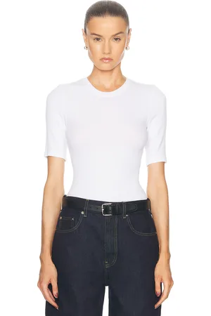 ENZA COSTA Silk Knit Half Sleeve Crewneck Top in - . Size XS (also in ).