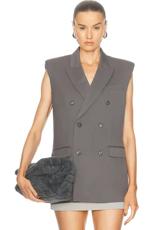 WARDROBE.NYC Double Breasted Vest in - Grey. Size L (also in ).
