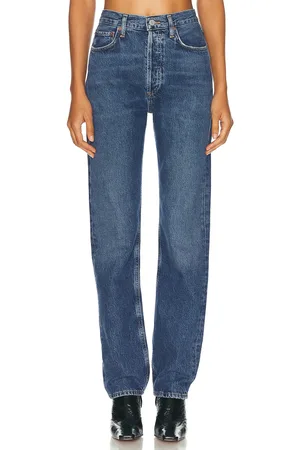 AGOLDE 90s Pinch Waist High Rise Straight in - Denim-Medium. Size 23 (also in 24, 25, 26, 27, 28, 29, 30, 31, 32).