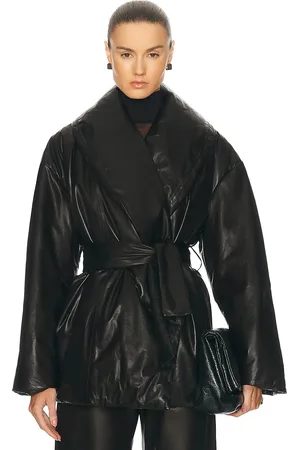 Nour Hammour Cora Leather Puffer Jacket in - . Size 36 (also in 38, 42).