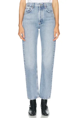 AGOLDE 90s Pinch Waist High Rise Straight in - Denim-Light. Size 26 (also in 27, 28, 29, 30, 31, 32).