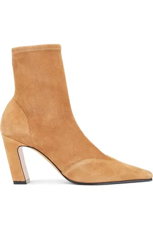 Khaite Nevada 85 Ankle Stretch Boot in - Tan. Size 38 (also in 41, 41.5).