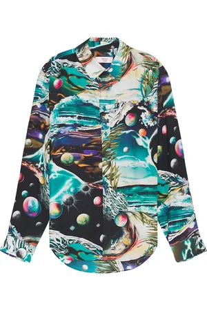 MARTINE ROSE Classic Shirt in - Teal. Size S (also in ).
