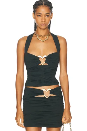 AREA Ruched Halter Top in - Dark . Size S (also in XS).