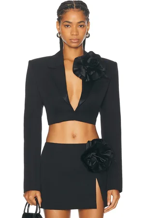 AREA Flower Corsage Cropped Blazer in - . Size 6 (also in ).