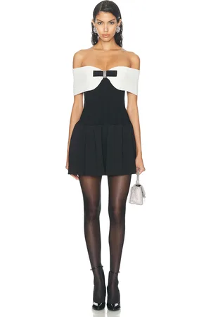 Self-Portrait Knit Bow Mini Dress in - . Size L (also in ).