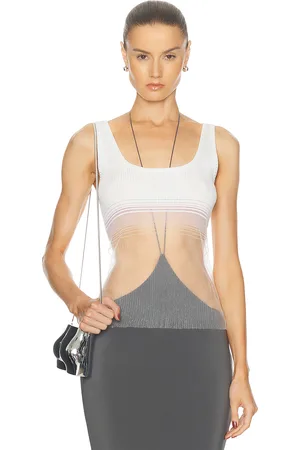 Grace Evanescent Tank Top in - White. Size M-L (also in ).