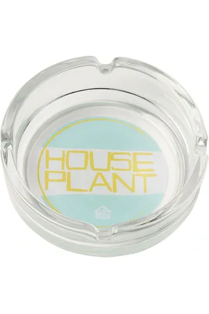 HOUSEPLANT Glass Ashtray in Blue Logo - Baby Blue. Size all.