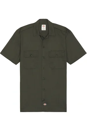 Dickies Original Twill Short Sleeve Work Shirt in - Olive. Size S (also in ).