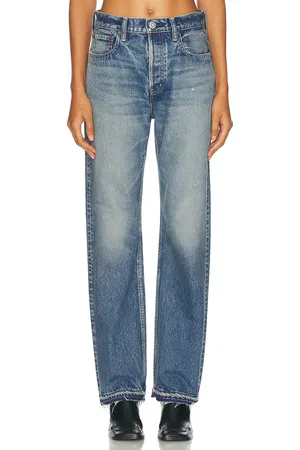 Moussy Eniswood Wide Straight in - Denim-Medium. Size 24 (also in 25, 30).