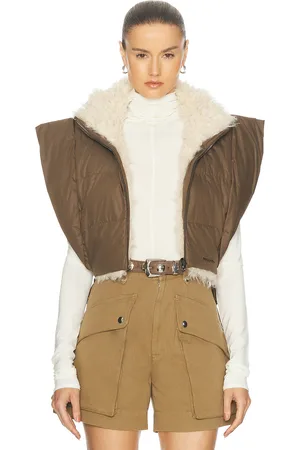 Isabel Marant Hoodiali Vest in - Army. Size all.