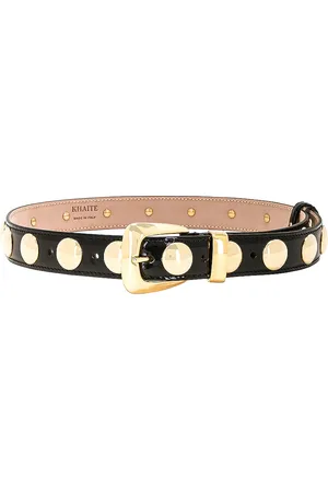 Khaite Studded Benny Belt In & Gold in - . Size 70 (also in 75, 80, 90).