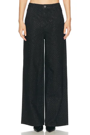 Self-Portrait Rhinestone Straight Leg in - . Size 26 (also in ).