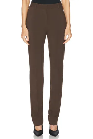 Totême Low Waist Slim Trouser in - Brown. Size 32 (also in ).