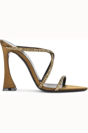 Saint Laurent Gippy Sandal in - Olive. Size 37.5 (also in 38, 39, 39.5).