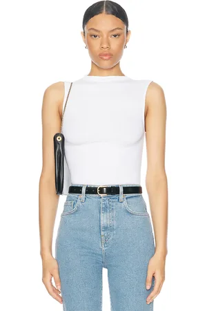 ENZA COSTA Silk Knit Rib Sleeveless Mockneck Top in - . Size XL (also in ).